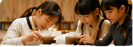 親子コーヒードリップ体験の様子